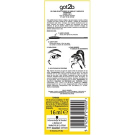 Got2b Gel fijador para cejas y bordes, GLUED, resistente al agua, ultra fijación, fórmula vegana sin sulfatos siliconas ni parábenos, 16ml.