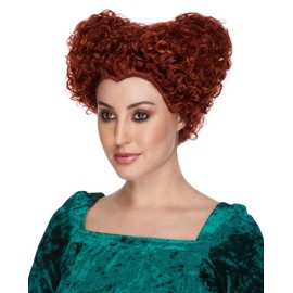 Maxwigs Queen of Hearts Color Dark Red - Sepia Womens Wig Alice Wonderland Villain Heart-Shaped Royal Burton Carter Peluca Bundle Costume Wig Care Guide