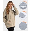 SELINK Hoodies For Women Casual Pullover Waffle Long Sleeve Drawstring