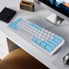Wired RGB Keyboard Sensitive Operation Quick Response 62 Key White