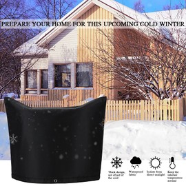 IUIBMI Backflow Winter Cover Insulated Pouch, 24x17.7 Inch Outdoor Pipe Insulation Cover, Backflow Preventers Protection for Winter Freeze (24x17.7 Inch)