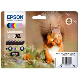 Epson C13T37984020 X-Large Inkjet Cartridge - Black/Yellow/Magenta/Cyan (Pack of 6)