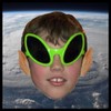 Plastic Space Alien Eyes Green Novelty Glasses