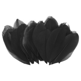 M METERXITY 100-Pack Goose Feathers, 1.6-3 Inch / 4-8cm Bulk Natural Goose Feathers for Crafting/Wedding/Dream Catcher/DIY Crafts Decorations[Black]