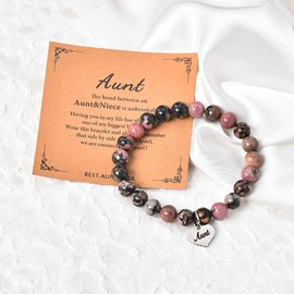 Kilener Auntie Gifts Bracelet from Niece - Mothers Day & Birthday Gift for Aunt - Beaded Bracelet for Women