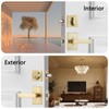 NCSEN Satin Brass Exterior Door Lock Set, Front Door Handle