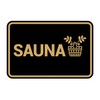 Signs ByLITA Classic Framed Sauna Sign (Black Gold) - Medium