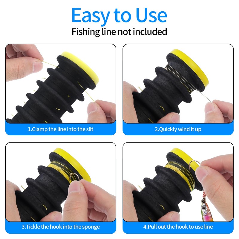 Vefungyan Fishing Line Storage Holders Organizer: 3pcs Fishing Line Spooler