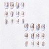 24 Pcs Christmas Nails Short Square Press on Nails with