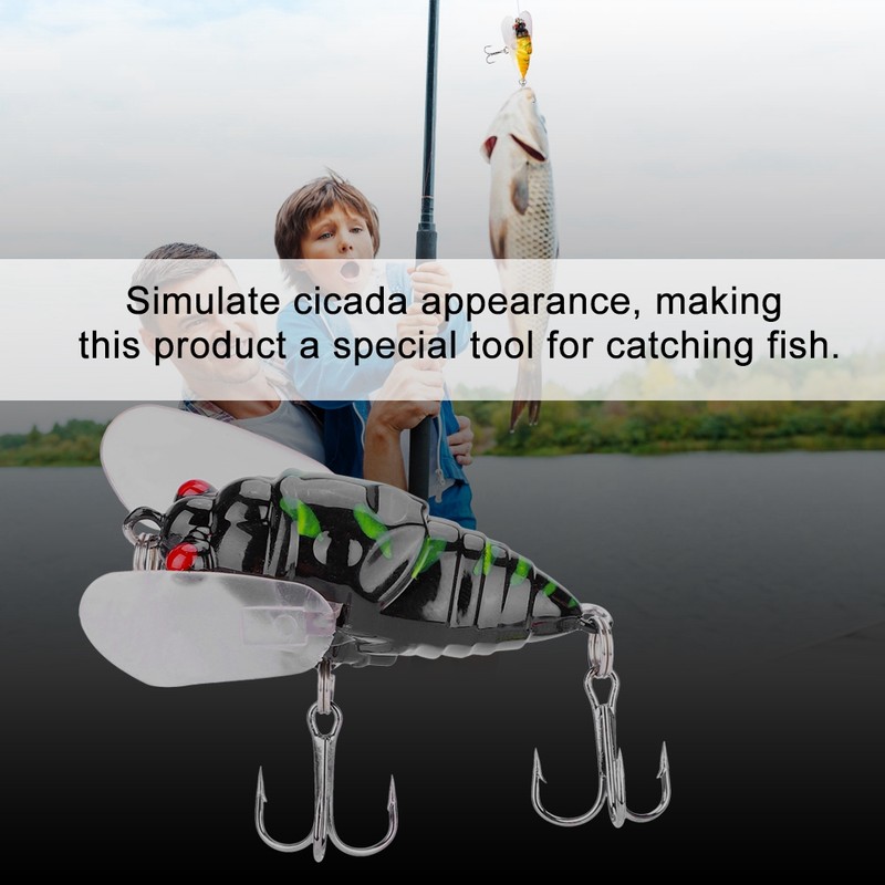 8 Colors Colorful Soft Cicada Shape 5cm/6g Simulating Fish Lures