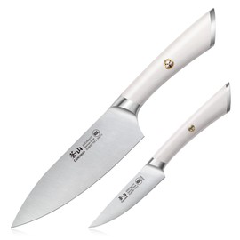 Cangshan ELBERT Series German Steel Forged Starter Knife Sets (White, 2-Piece)
