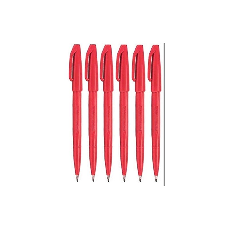Pentel Red Original Sign Pen S520 Fibre Tip Marker Pens