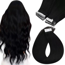 sunny hair Extensiones Naturales Cabello 16in 50gr Negro Azabache