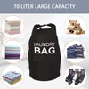 Kimmama 70L Waterproof Laundry Bag Backpack,Heavy Duty Laundry Bag with