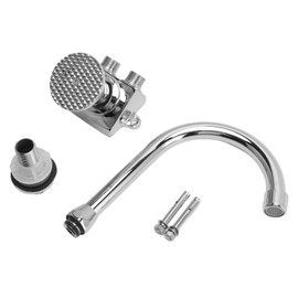 Foot Pedal Basin Faucet Kitchen Sink Foot Tap Floor Mounted Foot Pedal Faucet Set Double Outlet Water
