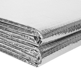 ToLanbbt Reflective Insulation Roll, 23.6IN x 10FT Double Bubble Wrap Insulation Sheet, Reflective Aluminum Foil 3MM Thermal Shield Radiant Barrier with 60 Pcs Adhesive Tapes for Window RV Attic Wall