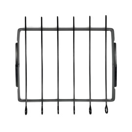 Nexgrill Shish Kabob Skewers Set, Non-Stick Surface, Easy to Clean, 1 Raised Stand and 6 Skewers, Foldable Grill Rack Barbecue Skewer Accessory for Outdoor Grilling, and Camping, Black - 530-0032