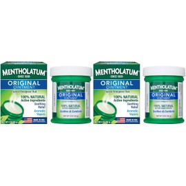 Mentholatum Original Chest Rub Ointment, White, 3 Ounce (Pack of 2) (0483)