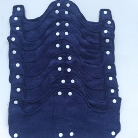 Big Navy Blue Hard Hat Sweatband,Reusable Washable Terry Cotton Hard Hat Liner snap on,9 pcs per Pack