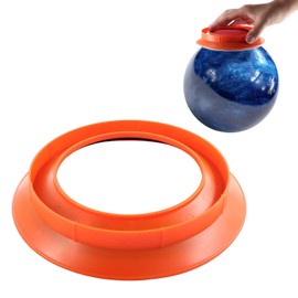 Universal Sanding Pad Holder for Bowling Balls, Precision Surface Maintenance Tool 2-in-1 Cleaning Polishing and Display Stand Accessory for Bowling Balls Better Reaction (Orange)