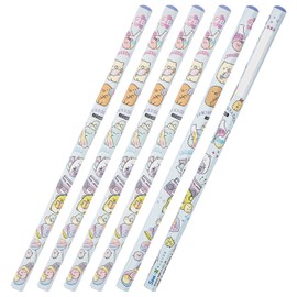 San-X PH14203 Sumikko Gurashi Happy School Pencil, 2B, 6 Pieces