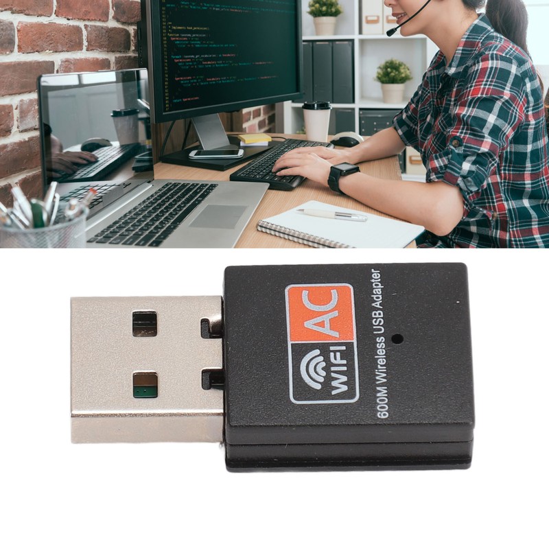 AC600 USB WiFi Adapter for PC Nano Support 802.11ac 2.4G