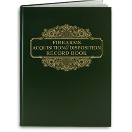 BookFactory Firearms Acquisition & Disposition Record Book/Acquisition & Disposition Logbook/Gun Log Book 120 Pages, Green, Section Sewn Hardbound, 8 7/8'' x 11 1/4'' (LOG-120-LCS-LG-T35(Gun-Log)-GX)
