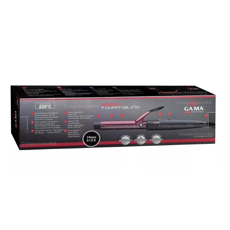 GA.MA Italy Rizadora De Cabello Gama Turmalina Tenaza Ferro Viaje