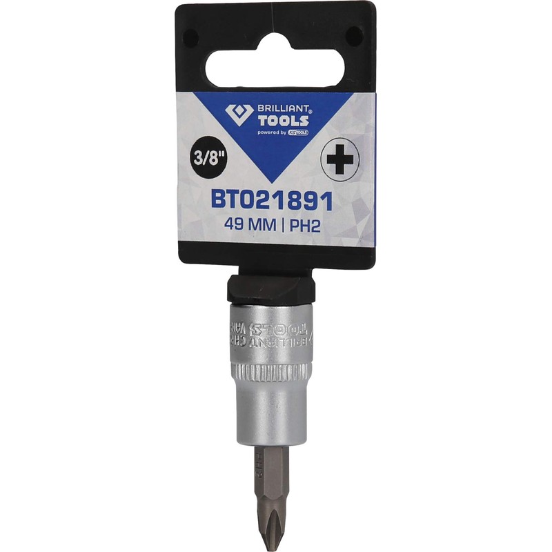 BRILLIANT TOOLS BT021891 3/8 Inch PH Phillips Bit Socket, PH2