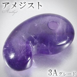 Shinjuku Gin no Kura (High Quality) Amethyst 3A Grade Magatama Length Approx. 0.9 inches (2.3 cm), Natural Stone, Power Stone, Amethyst, Birthstone, February, Crystal, Purple, Purple, Amulet, Stone