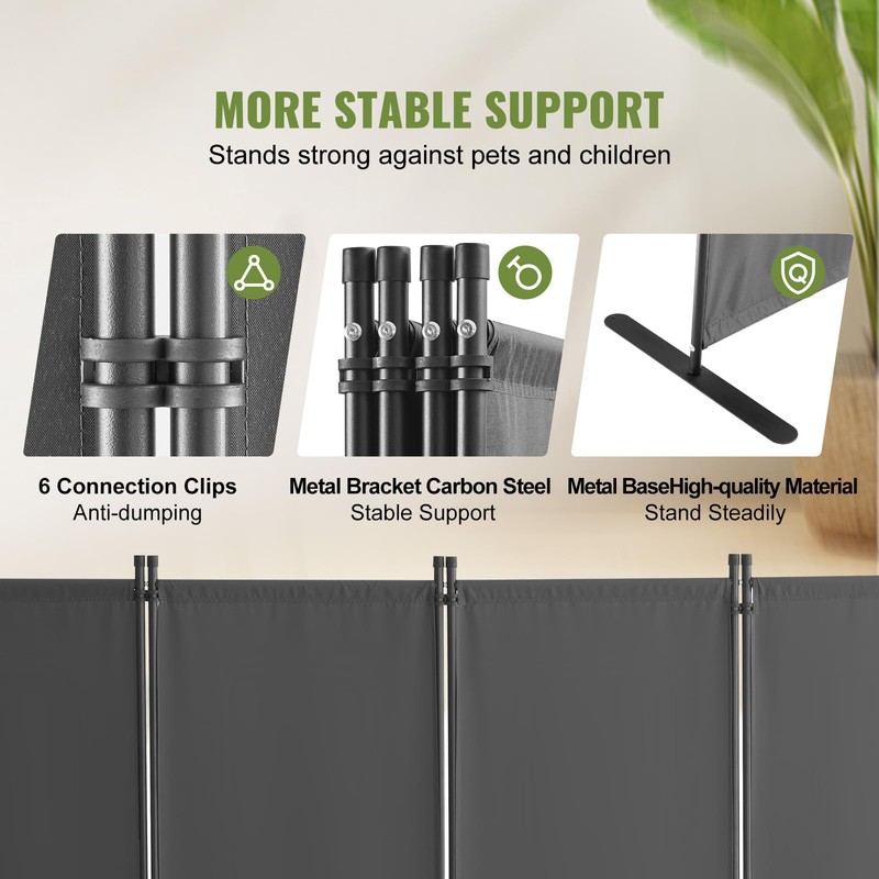 VEVOR Room Divider, 4 Panel Room Dividers and Folding Privacy
