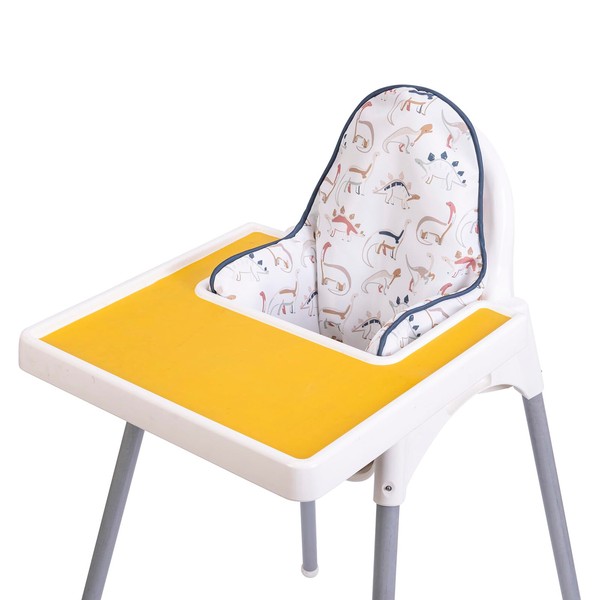 Dadouman Inflatable Supporting Cushion for IKEA High Chair, Baby High Chair Cushion with Colorful Printing, Inflatable Cushion Included(Dinosaurs)