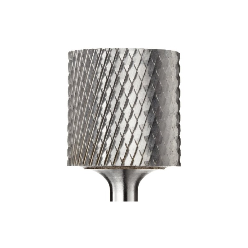 PFERD Cylindrical Carbide Bur, Uncoated (Bright) Finish, Diamond Cut, Plain
