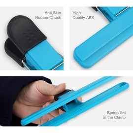 Large Chip Clips Food Clips Bag Sealing Clips with Good Grips Plastic Heavy Duty Air Tight Seal Grip Assorted Colors for Coffee Potato and Food Bags (6 Pcs)