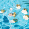 Mikovivi 6pcs Gold Seashell Starfish Ring Set for Women, Stainless