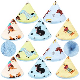Timgle 10 Fundas para Orinar de Terciopelo Coral para Bebé Niño, Fuerte Protector para Orinar de Absorción de Agua, Gorro para Orinar Reutilizable, Accesorio para Cambiar Pañales (Perro Tejonero)