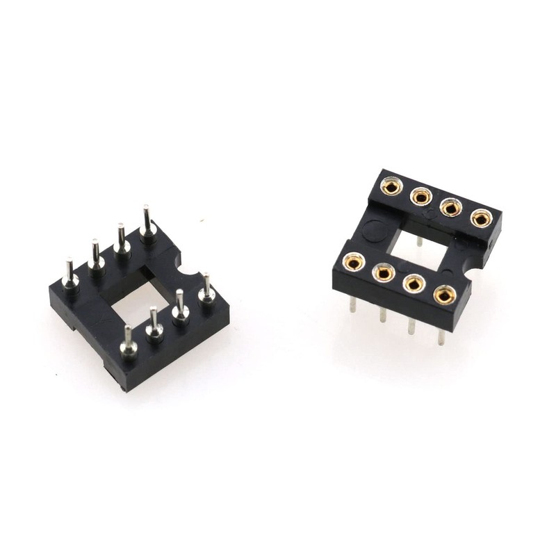 IC Socket TAODAN 10pcs 2.54 mm Pitch 8 Pins Round