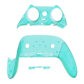 eXtremeRate Top Bottom Decorative Trim Shell Compatible with p 5 Edge Controller DIY Replacement Front Back Clip Shell, Custom Emerald Green Plates Cover Compatible with p 5 Edge Controller