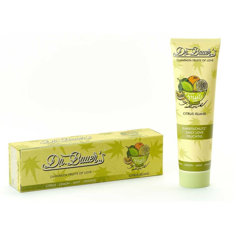 Dr. Bauer's Fruits of Love CITRUS ISLAND Toothpaste, Toothpaste in