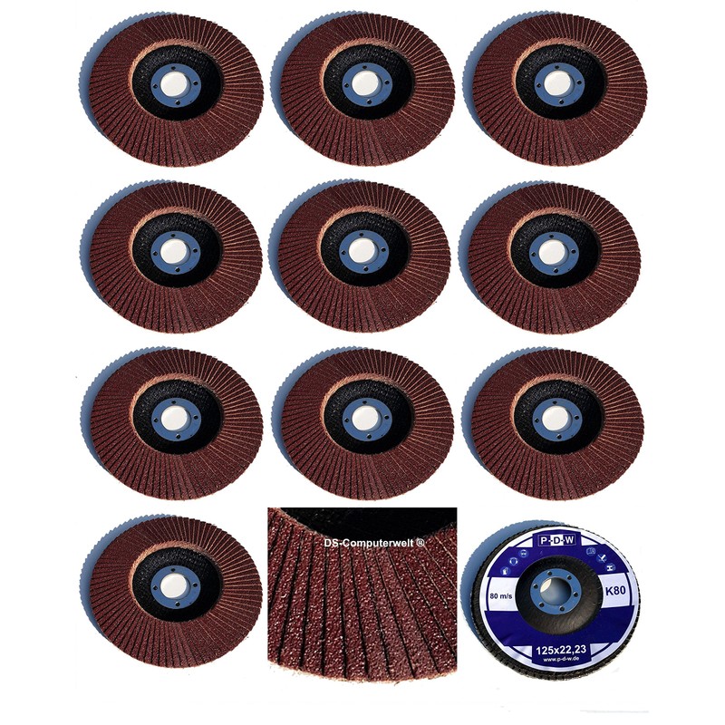 10 Standard Serrated Discs Diameter 125 mm x 22.23 mm