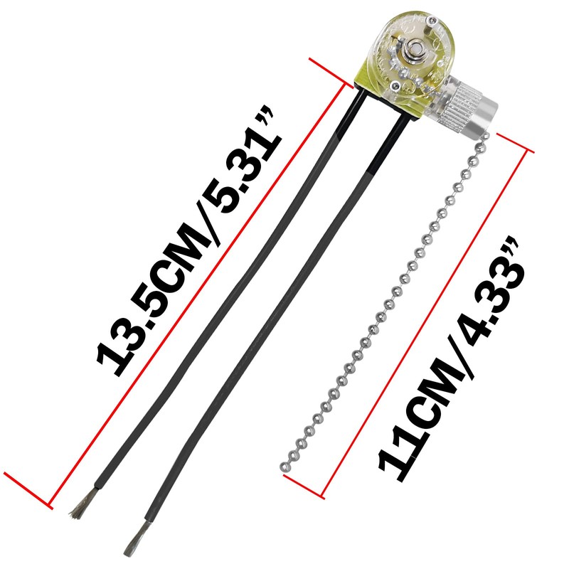 Aginkgo Ceiling Fan Pull Chain Switch Zing Ear ZE-109 3A/250VAC