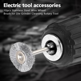 Wire Brushes Set, Steel Wire Wheel Brush, Steel Wire Polishing Brush, 10Pcs 25mm Mini Stainless Steel Wire Brush Polishing Wheel for Grinder Rotary Tool