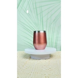 Moyac 2pzs Vaso Térmico De Acero Inoxidable Para café, Vino, Cerveza, 2 Pz Negro Y Rosa Oro