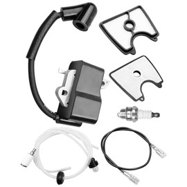 545108101 Ignition Coil Module Kit Fit for Husqvarna 125B 125BX 125BVX Blade blower ignition coil module, Spark Plug Fuel Line Air Filter Kit Replace 585836101 300953003 300953001 984883001 984882001