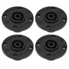 SING F LTD 4PCS 4-Pole Round Chassis Connector Flange Socket