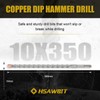 HSAWBIT 10mm x 350mm LONG SDS MASONRY DRILL BIT, TUNGSTEN