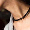 Fly Style Rubber Necklace or Bracelet, Rubber Band Black Collar,