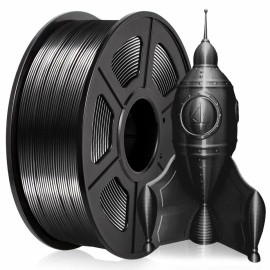Inkjetofficesupply PLA Silk Black Filament 1.75mm 3D Printer Filament 2.2Lbs Spool for 3D Printing