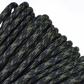 35+ Camo Pattern of Parachute 550 Cord Type III 7 Strand Paracord - Olive Drab Green & Moss Camo (100 Feet)