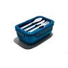 Muitomas, Lunchbox 1100 ml, Lunchbox mit Besteck und drei Innenfächern,